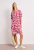 Street One Knielanges Kleid mit Split Neck und Print 144902