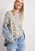 Street One T-Shirt im Ausbrenner-Look mit Leo-Print 325470
