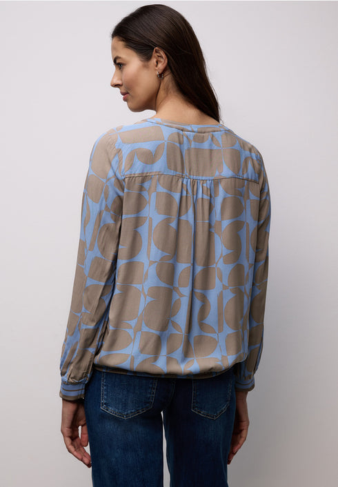 Street One Splitneck blouse with tape detail