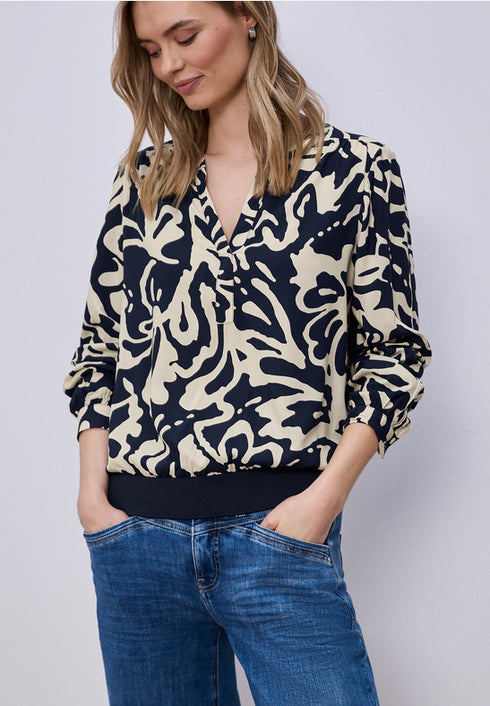 Street One Splitneck blouse with elastic