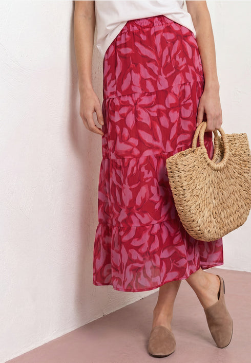 Street One Maxi-Rock aus Chiffon mit Print