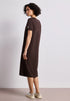 Street One Midi-Kleid mit Rundhals und Knöpfen