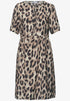 Street One Knielanges Kleid mit Split Neck und Print 144911