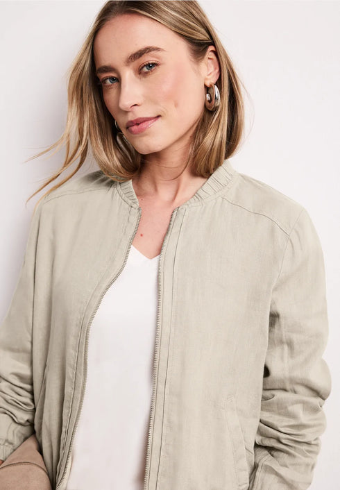 Street One Linen Bomber Blouson Jacket