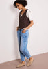 Street One Weste mit V-Neck und Knöpfen aus Leinen