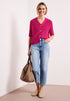 Street One Kurzarm Cardigan mit V-Neck und Struktur