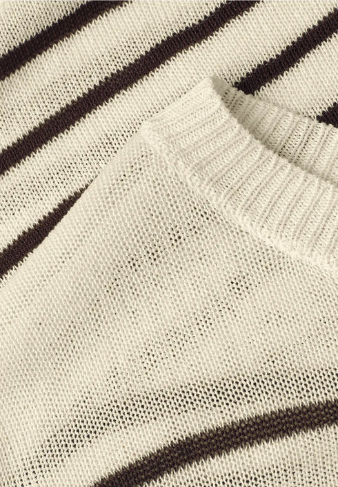 Street One sleeveless Pullover mit Boatneck und Streifen