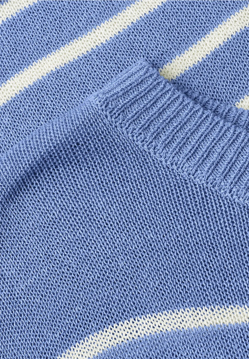 Street One sleeveless Pullover mit Boatneck und Streifen