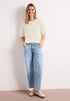 Street One Kurzarm Pullover mit Mesh-Struktur