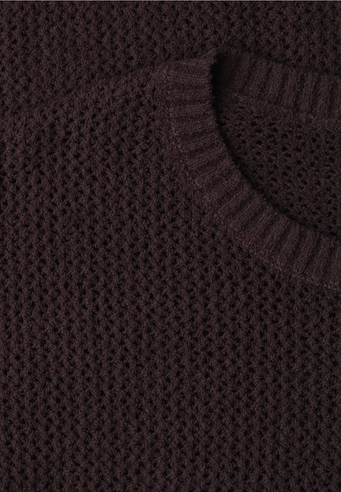 Street One Kurzarm Pullover mit Mesh-Struktur