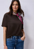 Street One T-Shirt mit Rundhals im Strick-Look