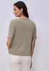 Street One T-Shirt mit Rundhals im Strick-Look