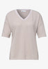 Street One T-Shirt im Strick-Look mit V-Neck