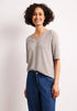 Street One T-Shirt im Strick-Look mit V-Neck