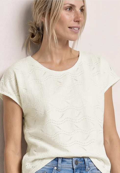 Street One Dropped Shoulder Shirt mit Strukturmix