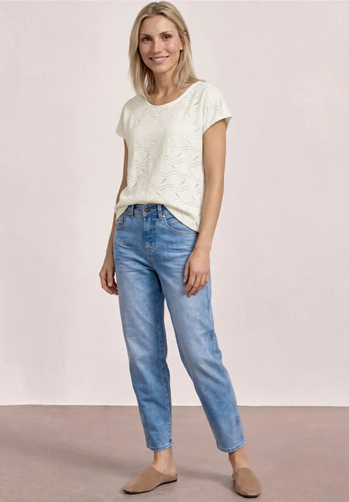 Street One Dropped Shoulder Shirt mit Strukturmix