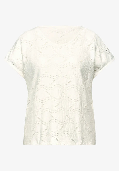 Street One Dropped Shoulder Shirt mit Strukturmix