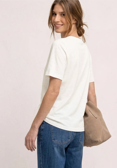 Street One T-Shirt mit Rundhals und Schmucksteinen