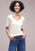 Street One Basic T-Shirt mit Herzausschnitt Style Ada 324775