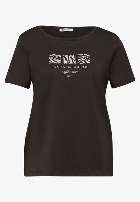 Street One Basic T-Shirt mit Rundhals und Print