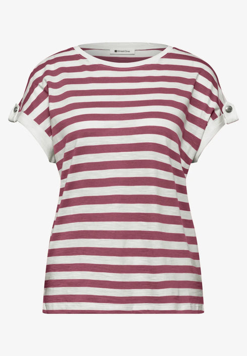 Street One Basic T-shirt with deco buttons