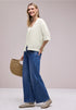 Street One Kurzarm Jacke im Strick-Look mit Glitzer 325265