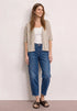 Street One Kurzarm Jacke im Strick-Look mit Glitzer 325265