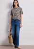 Street One Shirt im Ausbrenner-Look mit Leo Print