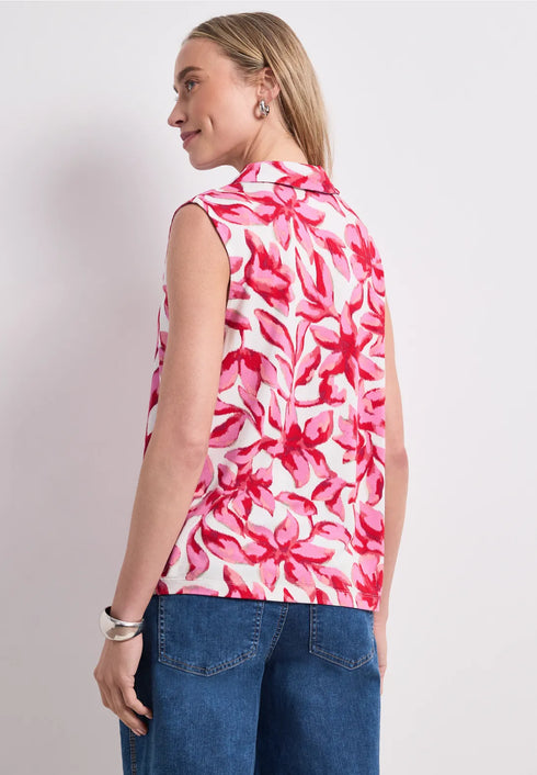 Street One Top mit Kragen und Strukturmix 325290