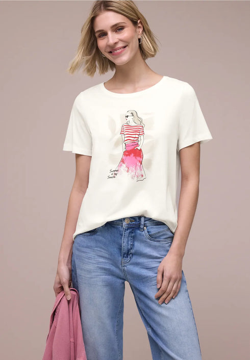 Street One T-Shirt mit Rundhals und Print 325310