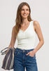 Street One Top in Rippstruktur mit V-Neck 325400