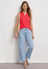 Street One Top in Rippstruktur mit Polokragen 325402