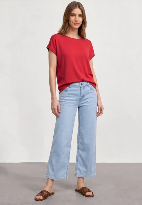 Street One Dropped Shoulder Shirt mit Rundhals 325406
