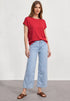Street One Dropped Shoulder Shirt mit Rundhals 325406