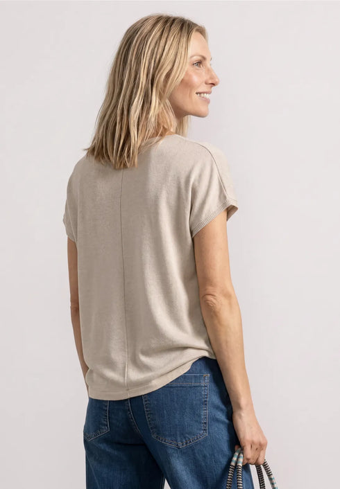 Street One Dropped Shoulder Shirt mit Rundhals 325406