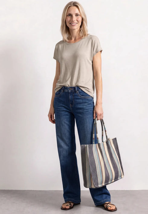 Street One Dropped Shoulder Shirt mit Rundhals 325406