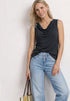 Street One Silk-Look Top mit Wasserfall-Ausschnitt