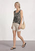 Street One Top mit V-Neck und Elastiksaum 325459