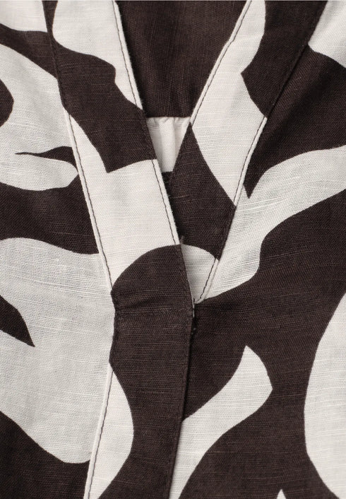 Street One Bluse mit Split Neck aus Leinenmix