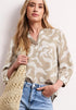 Street One Bluse mit Split Neck aus Leinenmix