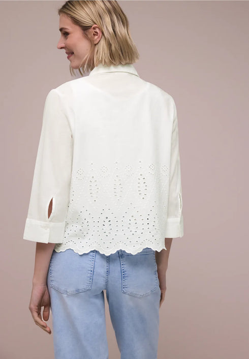 Street One 3/4-Arm Bluse mit Shiffleydetails