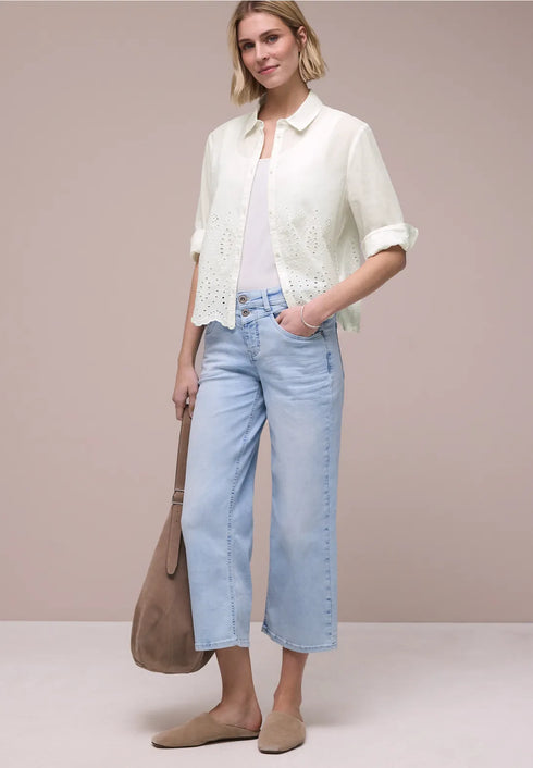 Street One 3/4-Arm Bluse mit Shiffleydetails