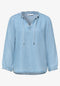 Street One 3/4-Arm Bluse mit Split Neck im Denim-Look
