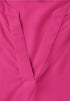 Street One Kurzarm Bluse mit Split Neck in Unifarbe