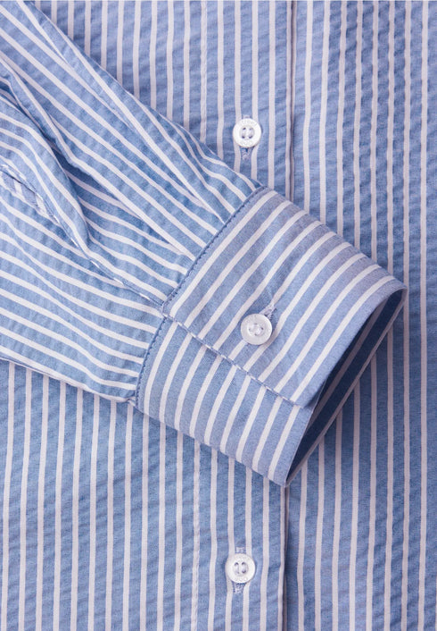 Street One Langarm Bluse aus Seersuckerqualität