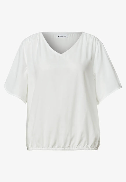 Street One LTD QR V-neck Blouse w overlap 346731