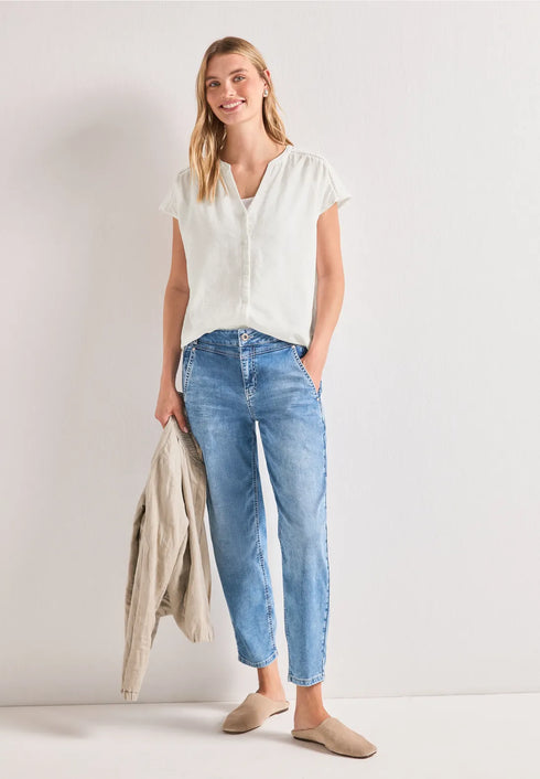 Street One Buttoned splitneck blouse 346743