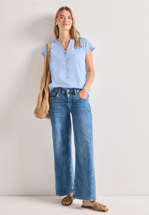 Street One Buttoned splitneck blouse 346743