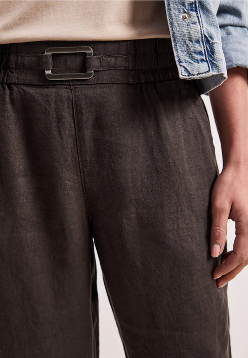 Street One Slim Leg Hose aus Leinen mit Schnalle Style Bonny