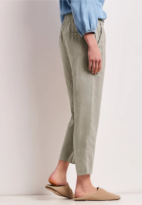 Street One Slim Leg Hose aus Leinen mit Schnalle Style Bonny